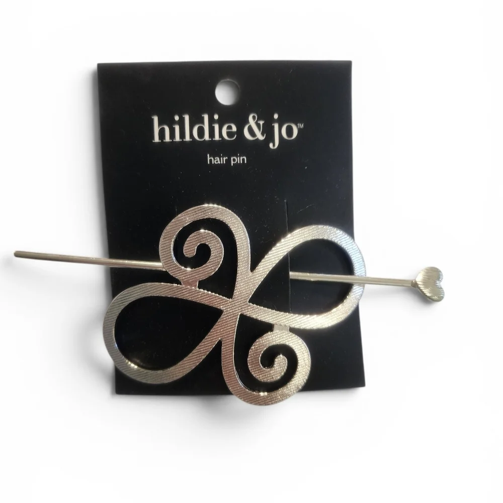 Hildie & Jo Silver Toned Celtic Knot Hair Slide Pin New With Tags
